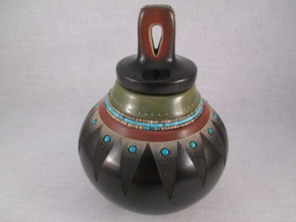 Lidded San Ildefonso Pueblo Pottery by Russell Sanchez