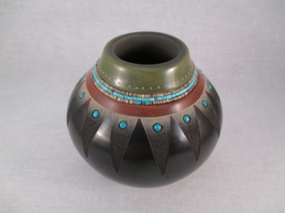 Lidded San Ildefonso Pueblo Pottery by Russell Sanchez