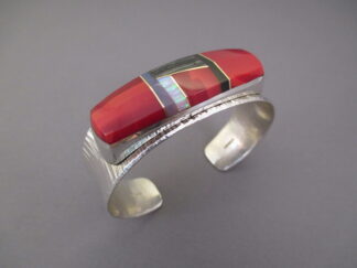 Duane Maktima Inlay Cuff Bracelet featuring Rosarita