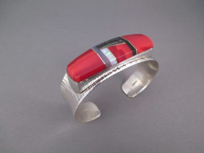 Duane Maktima Inlay Cuff Bracelet featuring Rosarita