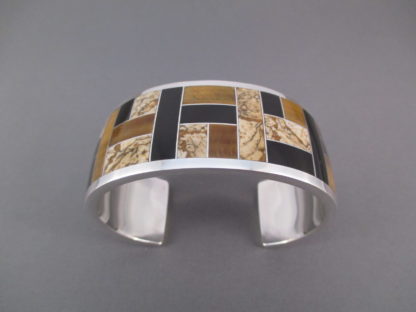 Multi-Stone Inlay Cuff Bracelet