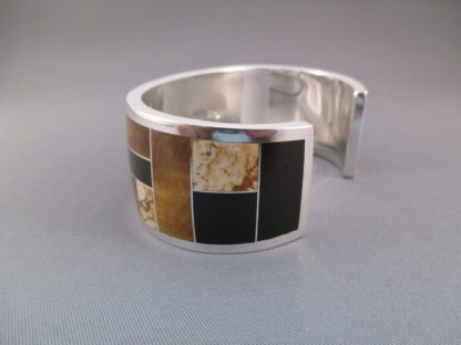 Multi-Stone Inlay Cuff Bracelet