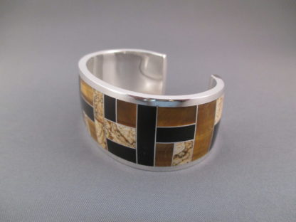 Multi-Stone Inlay Cuff Bracelet