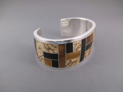 Multi-Stone Inlay Cuff Bracelet