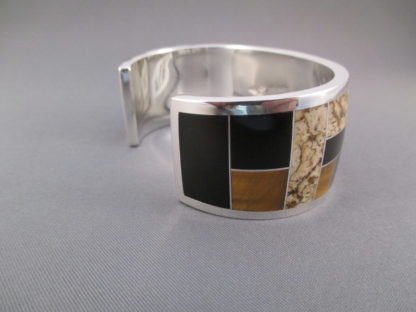 Multi-Stone Inlay Cuff Bracelet