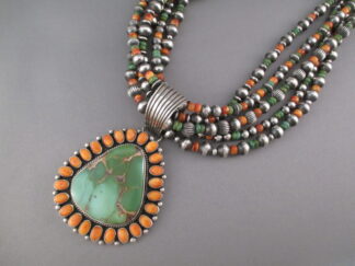 Royston Turquoise & Spiny Oyster Necklace (5 Strands)