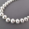 Polished Sterling Silver Bead Necklace (18″)