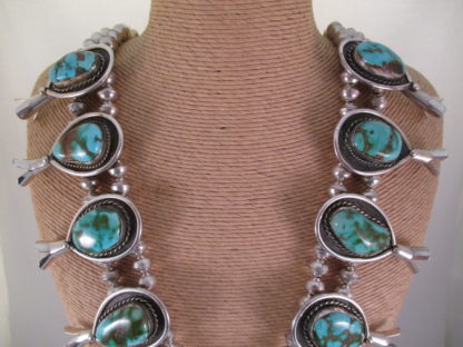 Squash Blossom Necklace with Royston Turquoise – Antique