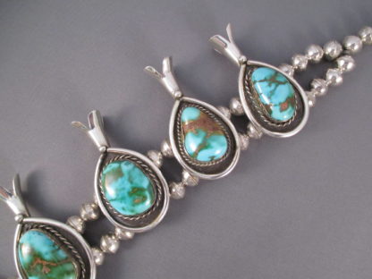 Squash Blossom Necklace with Royston Turquoise – Antique