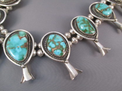 Squash Blossom Necklace with Royston Turquoise – Antique