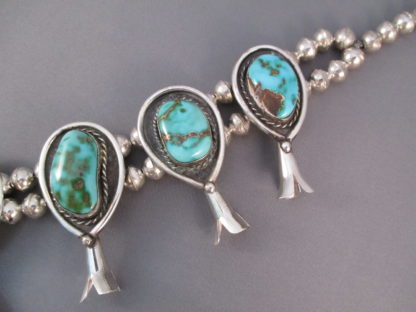 Squash Blossom Necklace with Royston Turquoise – Antique