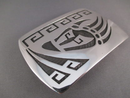 Bear Claw Belt Buckle by Joe Josytewa (Hopi)
