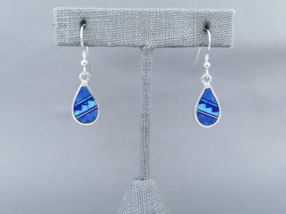 Multi-Stone Inlay Earrings with Lapis & Opal