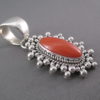 Coral Pendant in Sterling Silver by Artie Yellowhorse