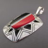 Inlay Pendant by Duane Maktima with Rosarita, Jade, and Opal