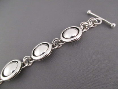 Sterling Silver Link Bracelet by Artie Yellowhorse (with ‘Domes’)