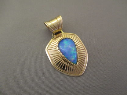 Opal Pendant in 14kt Gold by Jake Livingston
