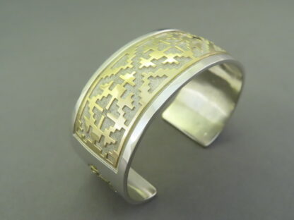 Gold & Silver ‘Rug Design’ Bracelet by Robert Taylor