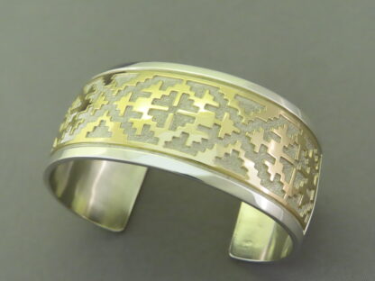 Gold & Silver ‘Rug Design’ Bracelet by Robert Taylor