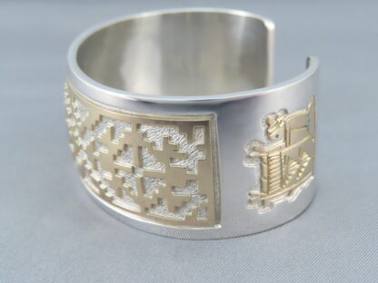 Gold & Silver ‘Rug Design’ Bracelet by Robert Taylor