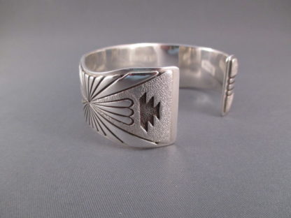 Leo Yazzie Cuff Bracelet with Coral