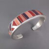 Ray Tracey Sugilite & Coral Inlay Cuff Bracelet