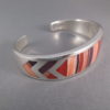 Ray Tracey Sugilite & Coral Inlay Cuff Bracelet