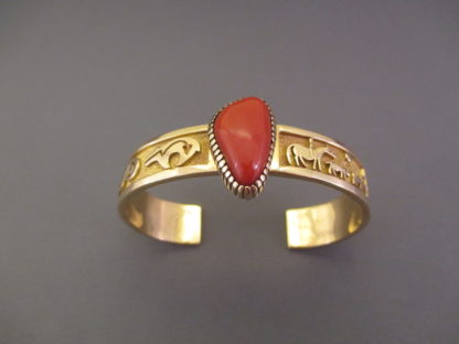 Coral & Gold Bracelet by Robert Taylor