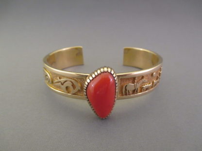 Coral & Gold Bracelet by Robert Taylor