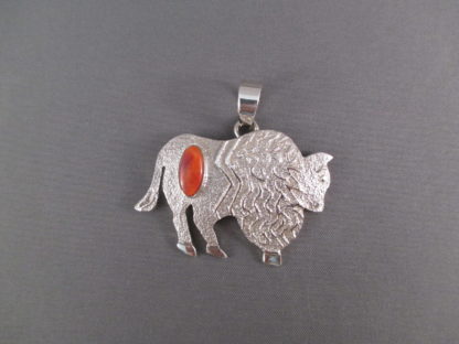 Sterling Silver Bison Pendant by Jack Tom