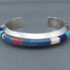 Lapis Inlay Cuff Bracelet by Wes Willie