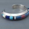 Lapis Inlay Cuff Bracelet by Wes Willie