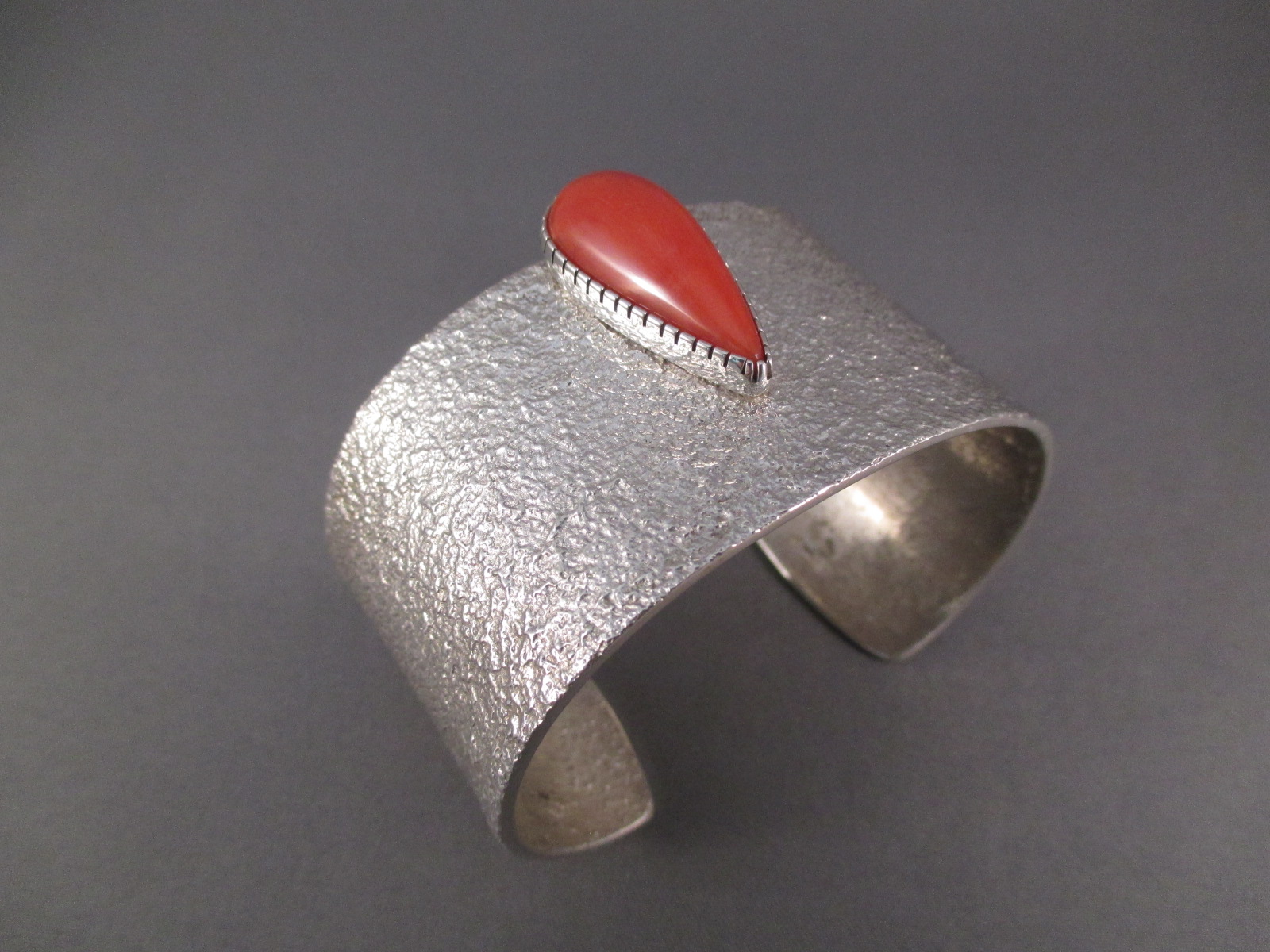 Darryl Dean Begay Cuff Bracelet with Coral
