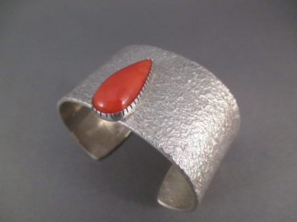 Darryl Dean Begay Cuff Bracelet with Coral
