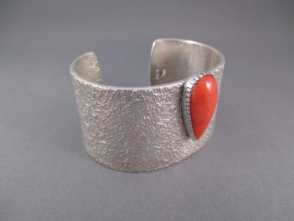 Darryl Dean Begay Cuff Bracelet with Coral