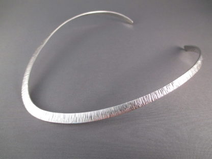 Hammered Sterling Silver Collar Necklace by Al Joe
