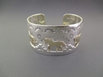 Silver & Gold ‘Horse’ Bracelet by Fortune Huntinghorse