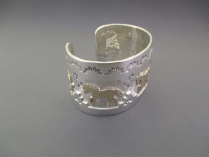 Silver & Gold ‘Horse’ Bracelet by Fortune Huntinghorse