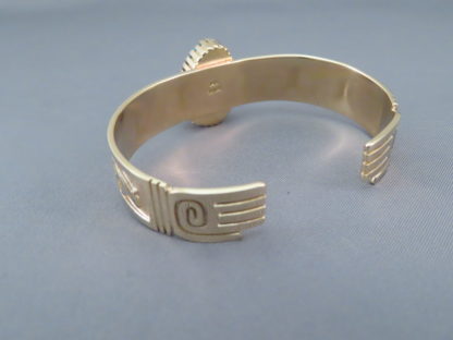 Lone Mountain Turquoise Bracelet in 14kt Gold by Robert Taylor