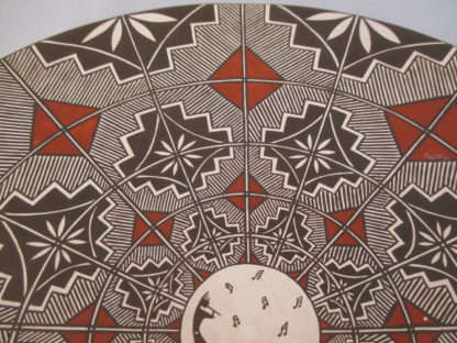 Kokopelli Design Acoma Pottery Plate by Daniel Lucario