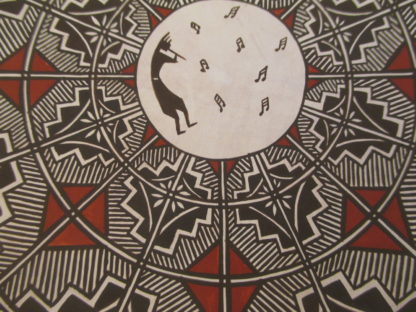 Kokopelli Design Acoma Pottery Plate by Daniel Lucario