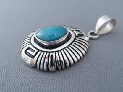 Pendant with Bisbee Turquoise by Steven J. Begay