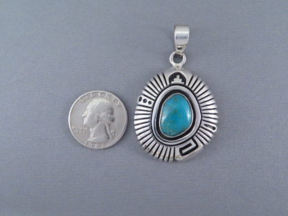 Pendant with Bisbee Turquoise by Steven J. Begay