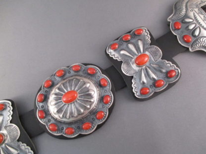 Kirk Smith Coral Concho Belt