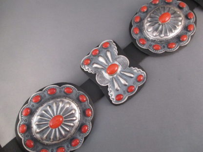 Kirk Smith Coral Concho Belt