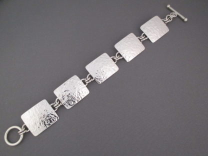 Hammered Sterling Silver Link Bracelet by Artie Yellowhorse