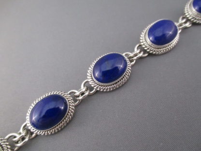 Link Bracelet with Lapis by Artie Yellowhorse