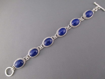 Link Bracelet with Lapis by Artie Yellowhorse