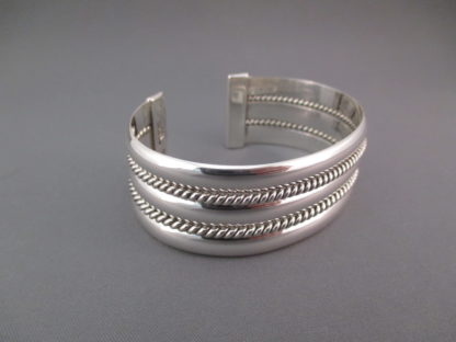 Polished 3 Row Sterling Silver Bracelet Cuff by Artie Yellowhorse