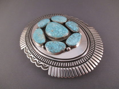 Number Eight Turquoise Belt Buckle by Andy Cadman